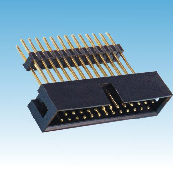 2.54mm 简牛180度 加排针塑胶